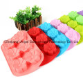 6 Flores Silicone Chocolate Molde Cube Bandeja Assadeira Sc34